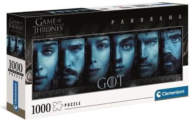 The Clementoni - 39590 - Panorama Puzzle - Game of Thrones - Adult Jigsaw Puzzle 1000 Pieces, Panoramic Jigsaw Puzzle, Made in Italy