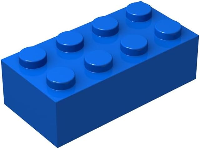The Classic Blue Bricks Bulk, Blue Brick 2x4, Building Bricks Flat 200 Piece, Compatible with Lego Parts and Pieces: 2x4 Blue Bricks(Color: Blue)