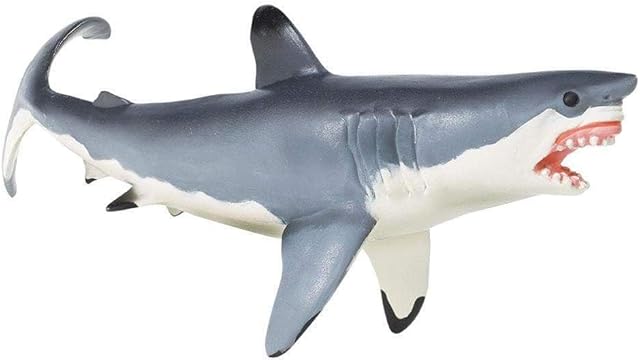 The Safari Ltd. Great White Shark Figurine - Lifelike 8.5" Plastic Model Figure - Fun Educational Play Toy for Boys, Girls & Kids Ages 3+