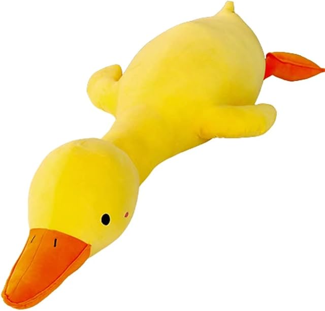 The kewo Duck Plush Pillow Stuffed Animal Toy, Cute Giant Goose Plush Duck Stuffed Animal,Super Soft Hugging Pillow for Kids Bedding (Yellow,25.5 in)…