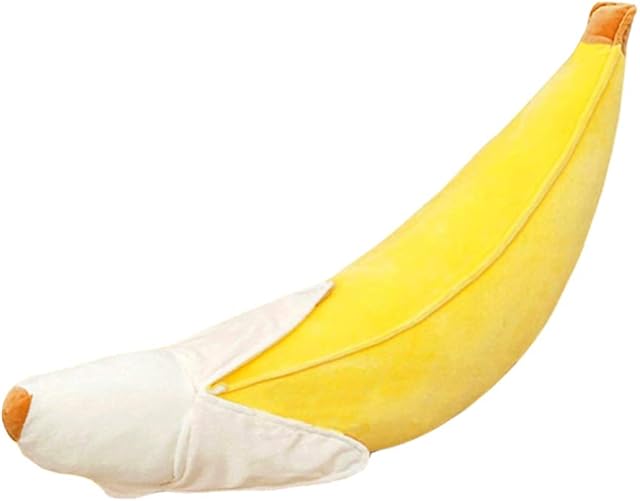 The Banana Plush Pillow, Soft Toys Food Plushie Banana Hugging Pillow, Gift for Birthday, Valentine, Christmas (19.6 inches)