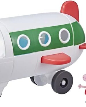 The Peppa Pig Peppa’s Adventures Air Peppa Airplane Vehicle Preschool Toy with Rolling Wheels, 1 Figure, 1 Accessory; for Ages 3 and Up