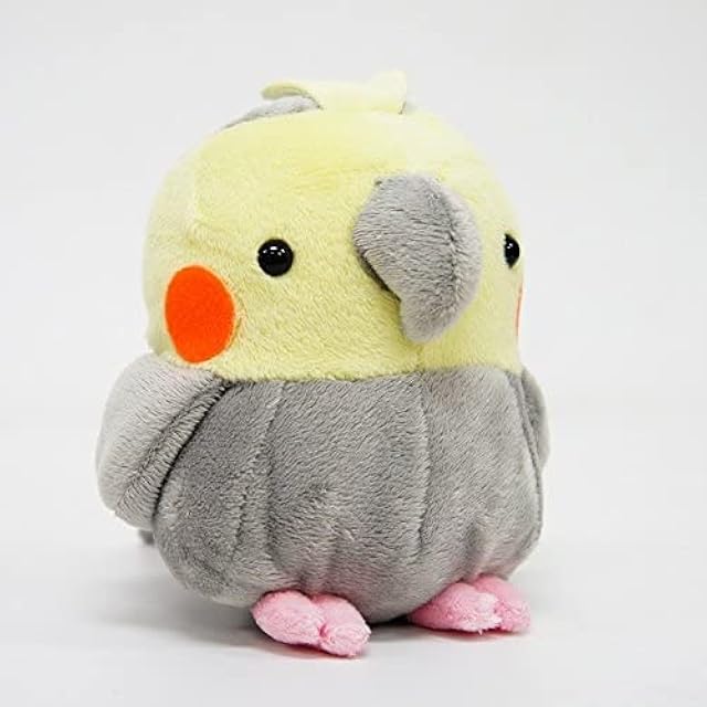 The Soft and Downy Medium Bird Stuffed Toy Doll (Cockatiel Grey/M size)