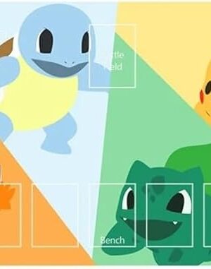 The Pokemon Playmat - Pikachu, Squirtle, Bulbasaur - Premium Collection