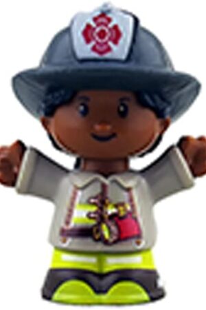 The Replacement Part for Fisher-Price Little People to The Rescue Fire Truck Playset - GGT34 ~ Replacement African American Fireman Fire Fighter Figure ~ Works with Other Playsets As Well!