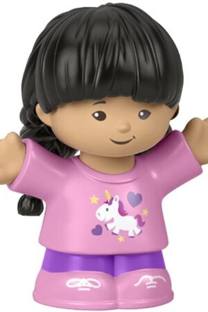 The Replacement Part for Little People Big Yellow Schoolbus Playset - GLT75 ~ Replacement Figure ~ Girl with Braids Wearing Pink