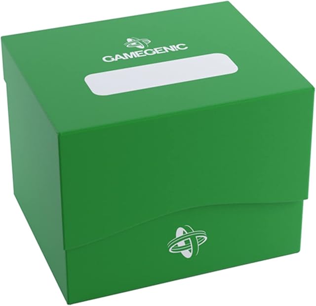 The GameGenic Card Deck Box Side - Side Holder XL Green 100CT – Durable and Sturdy TCG, OCG Card Storage – Compatible with Pokemon Yugioh Commander and MTG Magic: The Gathering Cards