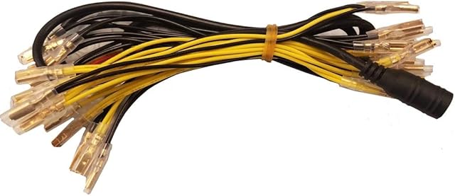 The Atomic Market Power Wiring Harness Up to 16 Arcade Led Lighted Buttons w/4 pin 5.5mm x 2.1mm Barel Connector