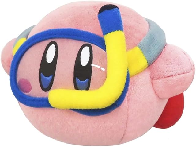 The Little Buddy 1996 Kirby's Adventure All Star Collection Kirby Swim Plush, 6"