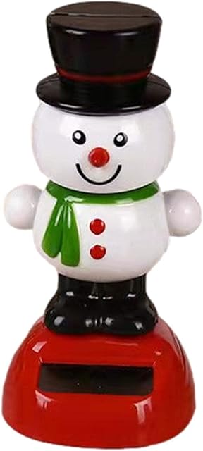 The Christmas Dashboard Toys - Solar Powered Cute Snowman Dancing Toys - Christmas Solar Dancing Figures - Bobble Head Toy - Solar Bobblehead Christmas Decoration Desktop Ornaments Dancing Toy