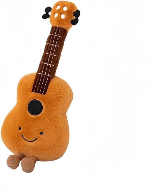 The 14.9" Guitar Plush Toy Soft Stuffed Rock Star Plushes Musical Instrument Throw Pillow Gift for Kids Party Birthday Decoration
