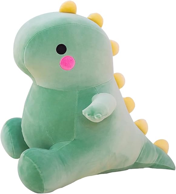 The Cute Fat Dinosaur Plush Toys, Soft Stuffed Animals Toys Dolls, Dino Plushies, Cute Birthday Gifts for Kids Girls Boys (Green,8in)