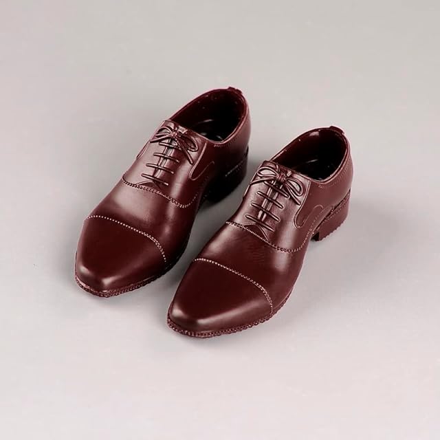 The 1/6 Scale Plastic Shoes Model Fit 12'' Action Figure Body Dolls for Fan Collection (Brown Shoes)