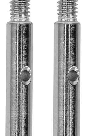 The RC Front Axle, 2Pcs 3637 Metal Front Axle Rod Link Pole Wheel Axle Remote Control Replacement Parts for 2WD RC Car Upgrade Accessory (S Silver)