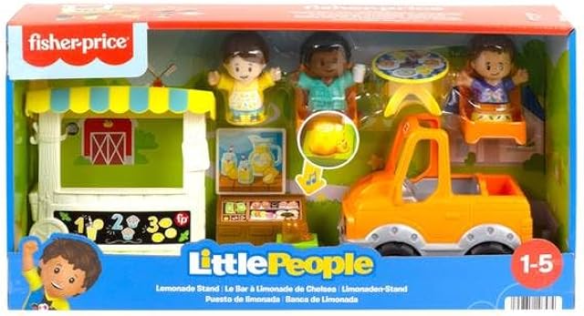 The Fisher-Price Little People Toddler Learning Toy Caring for Animals Farm Playset with Smart Stages for Pretend Play Kids (Lemonade Stand)