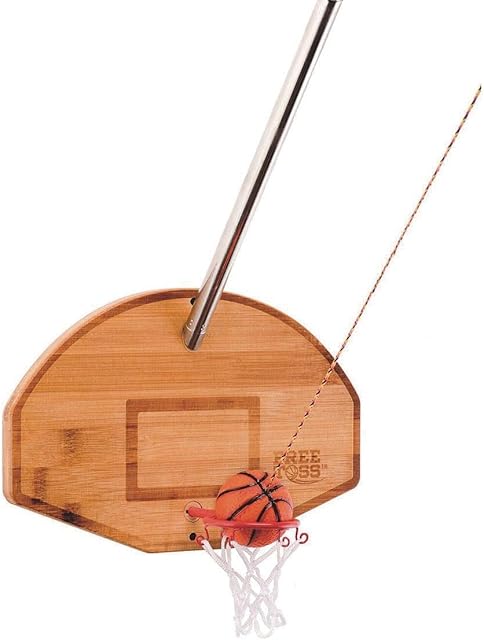 The Tiki Toss Hook and Ring Toss Game for Adults & Kids - Basketball Edition - Deluxe, Hook and Ring, Free Toss Games for Outdoor/Indoor Use