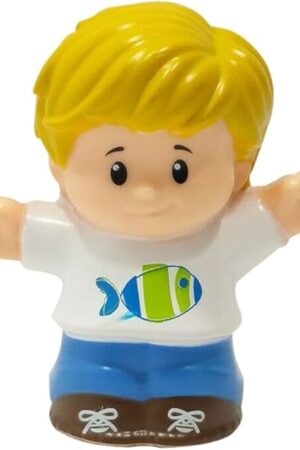 The Replacement Part for Little People Songs and Sounds Camper Playset - DFV78 ~ Replacement Little Boy Eddie Figure with White Shirt with Fish Print