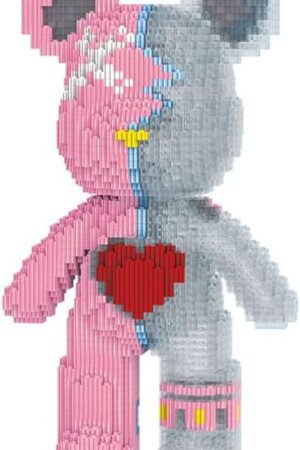 The PIANTION Animal Heartbeat Bear Micro Building Blocks Set(3000PCS XQ040) 12.6in High Series,Gifts Suitable for Adults