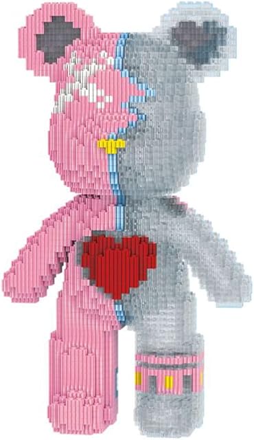 The PIANTION Animal Heartbeat Bear Micro Building Blocks Set(3000PCS XQ040) 12.6in High Series,Gifts Suitable for Adults