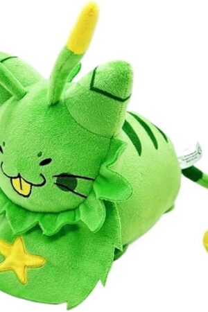 The Regretavator Plushie Green Alien Cat Plush Toy Furry Stuffed Plushies Doll Figure Game Cosplay Cute Kids Fans Gift 9.1"