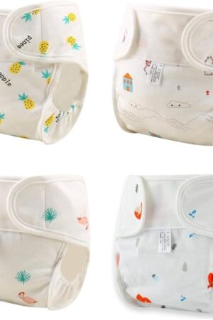 The Reborn Baby Dolls Diapers Accessories 4-Piece Pack Fit for 17-24 inch Newborn Girl Boy Clothes Underwear