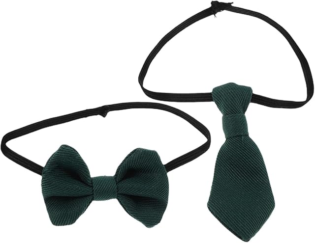The 1 Set Miniature Dolls Necktie Mini Bow Tie for Crafts Cute Mini Necktie and Small Bow for Dolls Dress Up Accessories and Projects