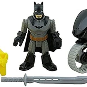 The Replacement Parts for Fisher-Price Imaginext Inspired by DC Super Friends Wayne Manor Batcave Playset FMX63 - Replacement Wayne Figure, Bat Cycle, Sword and Throne