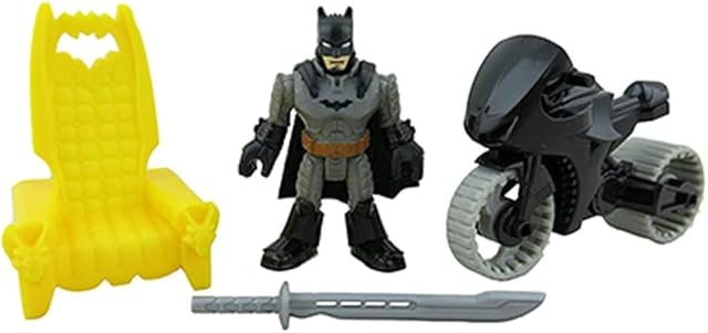 The Replacement Parts for Fisher-Price Imaginext Inspired by DC Super Friends Wayne Manor Batcave Playset FMX63 - Replacement Wayne Figure, Bat Cycle, Sword and Throne