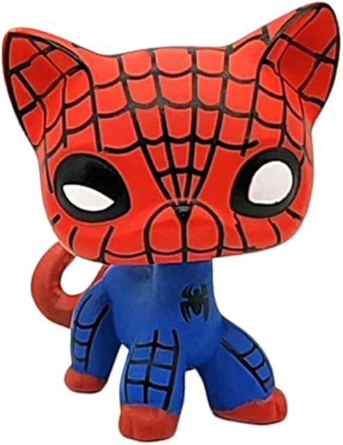 The Mini Pet Toys Spider/Web Hero Red Man Cat Figures Collection Set