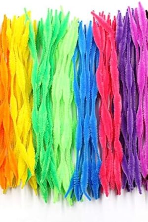 The Pipe Cleaners Craft Chenille Stems with Bumps 100 pcs Multicolour Chenille Stems Pipe Cleaners Handmade DIY Art Craft Material