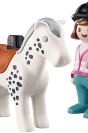The Playmobil - 1.2.3 Rider with Horse