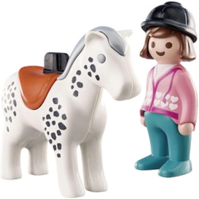 The Playmobil - 1.2.3 Rider with Horse