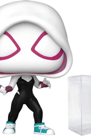 The POP Marvel: Spider-Man: Across The Spider-Verse - Spider-Gwen (Gwen Stacy) Funko Vinyl Figure (Bundled with Compatible Box Protector Case), Multicolor, 3.75 inches