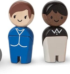 The PlanToys Wooden 4 Piece Tradesman Playset (6267) | Sustainably Made from Rubberwood and Non-Toxic Paints and Dyes