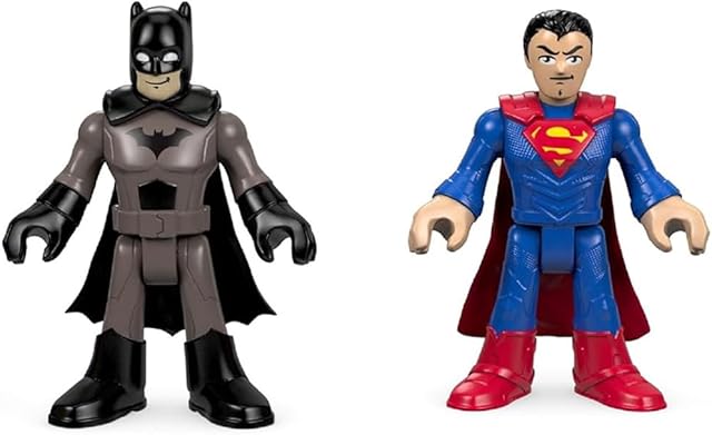 The Replacement Parts for Imaginext DC Super Friends Super Hero Flight City - DHT62 ~ Replacement Batman and Superman Figures
