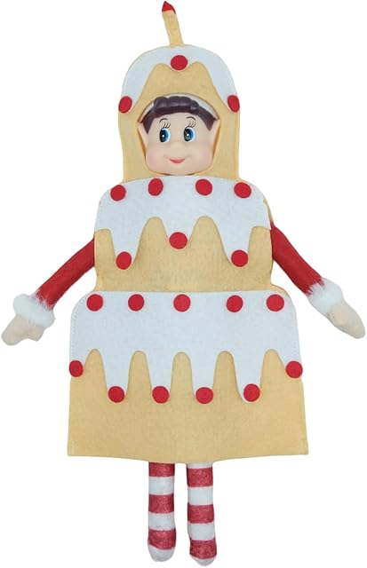 The Elf Doll Accessories Clothes, Happy Birthday Costume Couture Holiday for Boy or Girl Elf Doll, Doll is not Included