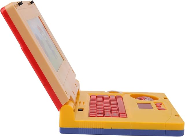 The LBEC Kids Learning Laptop, Play Laptop Computer Electronic Educational Learning Computer Simulation Music Preschool Learning Toys with Retractable Mouse for Early Learning, Yellow (LBEC34ump51qf0-11)