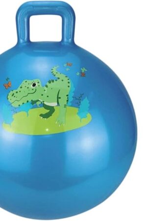 The Rigma Hopper Ball - Bouncy Ball with Handle - Air Pump Included - | Indoor/Outdoor Toy, Balance/Jumping Balls, Hippity Hop | Ages 3+ (Blue)