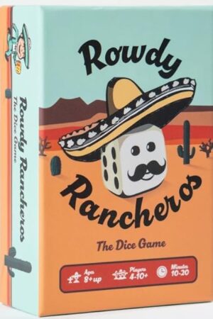 The Rowdy Rancheros – Hilarious Wild West Dice Party Set | Fast-Paced Fun for Adults & Families | 2+ Players | Loud, Competitive, Travel-Friendly | Great for Game Night | Ages 8+