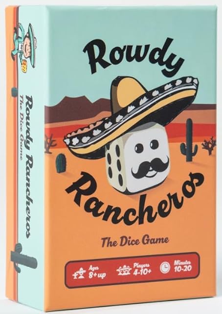 The Rowdy Rancheros – Hilarious Wild West Dice Party Set | Fast-Paced Fun for Adults & Families | 2+ Players | Loud, Competitive, Travel-Friendly | Great for Game Night | Ages 8+