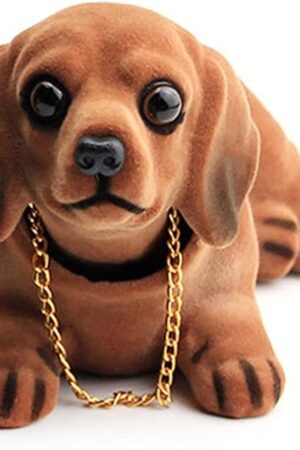 The Rayberro Shaking Head Dachshund Figurine Car Dashboard Decoration, Nodding Dachshund Statue Car Vehicle Decor Creative Dog Sculpture Tabletop Ornaments Collectible Crafts Home Office Decor