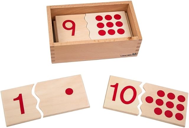 The Montessori USA Montessori Math Materials Number Puzzle 1-10 for Preschool Early Learning Tool