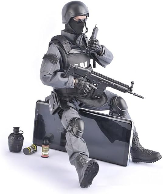 The 12 inch Military Soldiers Realistic Special Forces Army Man Action Figures Play Set with Accessories Collection (NB05- Flying Tigers Team)