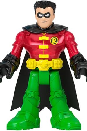 The Replacement Part for Imaginext Playset Inspired by DC Superfriends - HGX97 ~ Replacement Poseable Robin Figure ~ Lights Up When Placed on Special Backpack (Sold Separately)