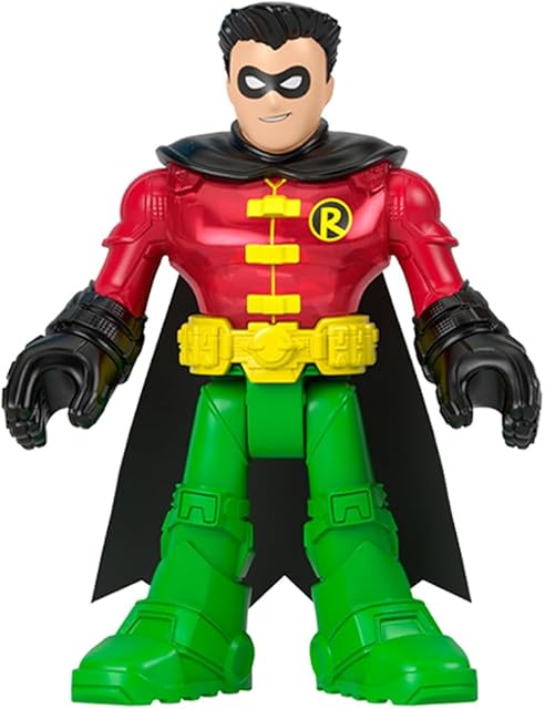 The Replacement Part for Imaginext Playset Inspired by DC Superfriends - HGX97 ~ Replacement Poseable Robin Figure ~ Lights Up When Placed on Special Backpack (Sold Separately)