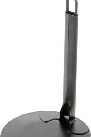 The Plymor DSP-60B Black Adjustable Doll Stand, fits 10, 11, 12, 13, and 14 inch Dolls or Action Figures, Waist is 2" - 2.5" wide, 5.5" - 7" around