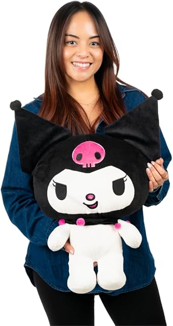 The Collectibles Kuromi Bedding Super Soft Cozy Decorative Cuddle Pillow, (Officially Licensed Product) By Franco