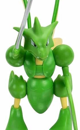 The Pokémon SCYTHER Battle Feature Figure - 4.5-Inch Scyther Battle Figure with Chop Attack Arms