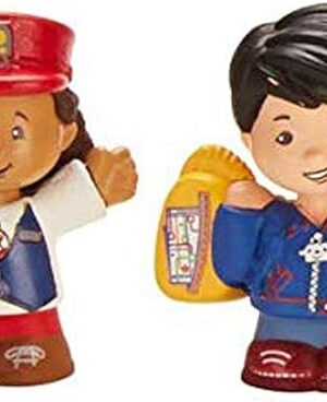 The Replacement Parts for Little People Train Playset - Fisher-Price Little People Friendly Passengers Train DYP25 ~ Includes 2 Figures, Train Conductor and Boy with Backpack