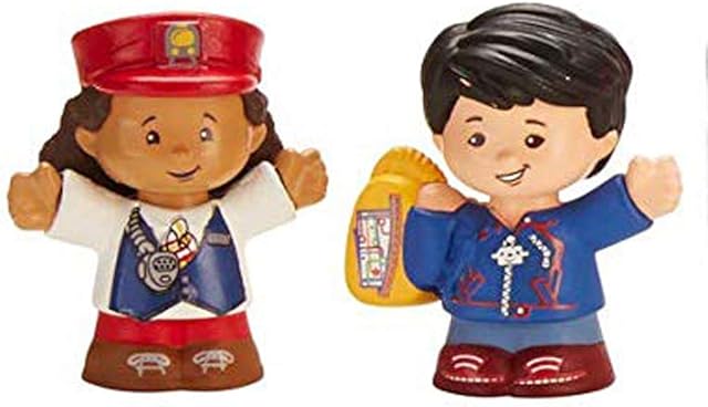 The Replacement Parts for Little People Train Playset - Fisher-Price Little People Friendly Passengers Train DYP25 ~ Includes 2 Figures, Train Conductor and Boy with Backpack